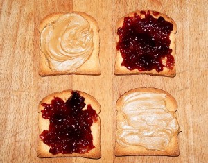 Peanut Butter and Jelly is a great snack